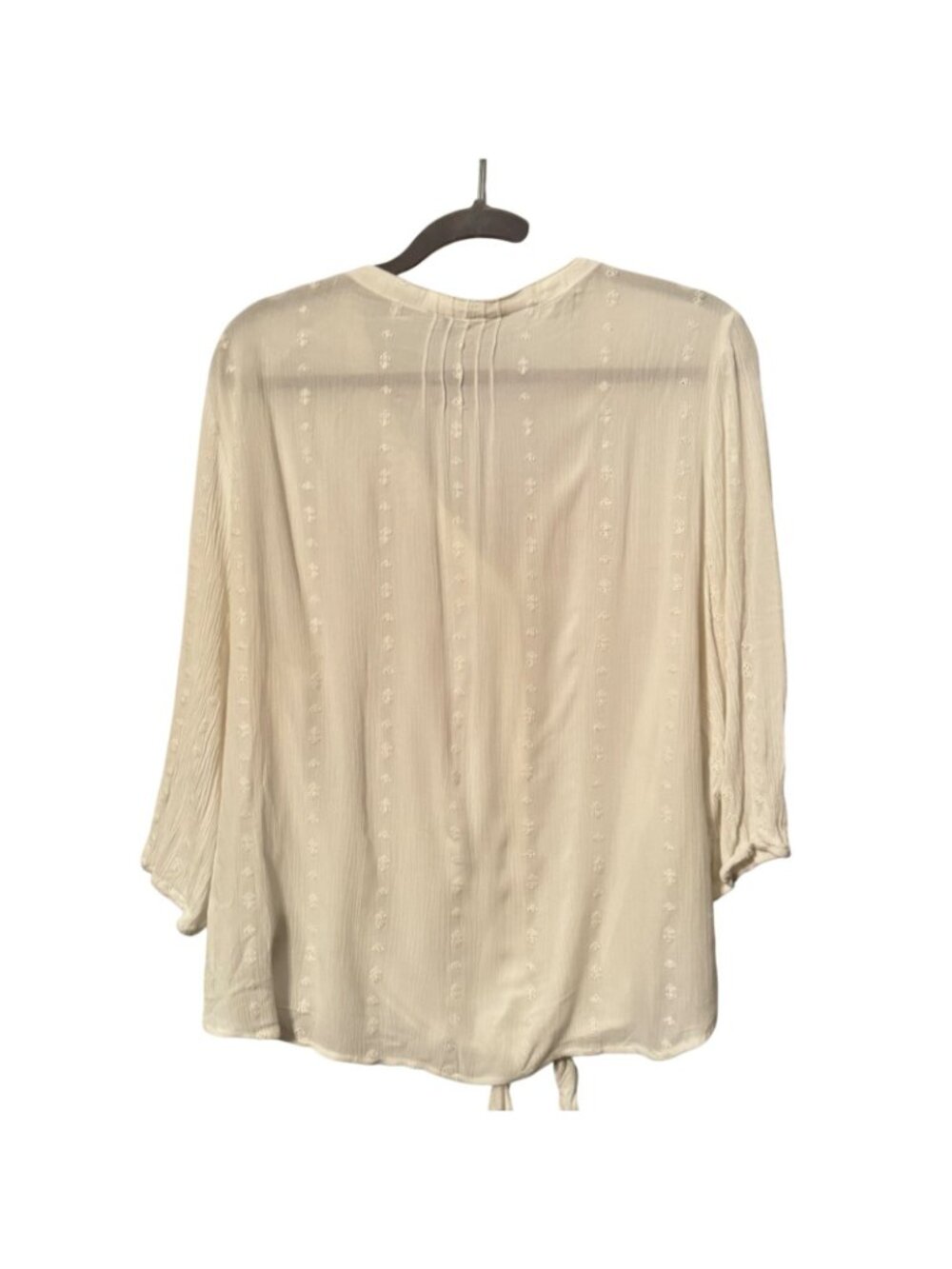 Bob Timberlake Womens White Embroidered Tie-Front Blouse Size Xl women blouse - Picture 7 of 11